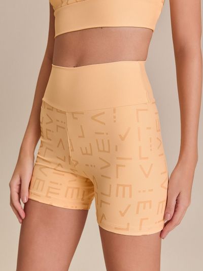 Shorts Fit LIVE Icon Cor:Amarelo;Tamanho:M