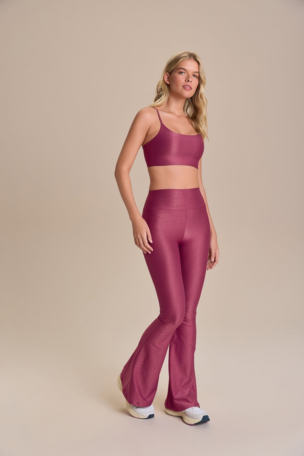 Calca Flare Allure Adaptiv Cor:Fucsia Escuro;Tamanho:M