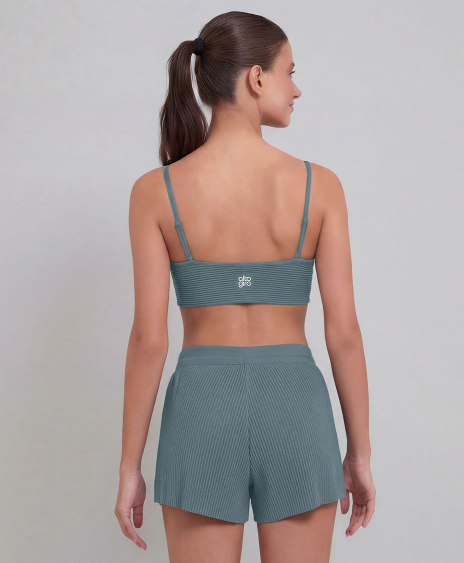 TOP PLISSADO ALTO GIRO Cor:Cinza;Tamanho:M 2