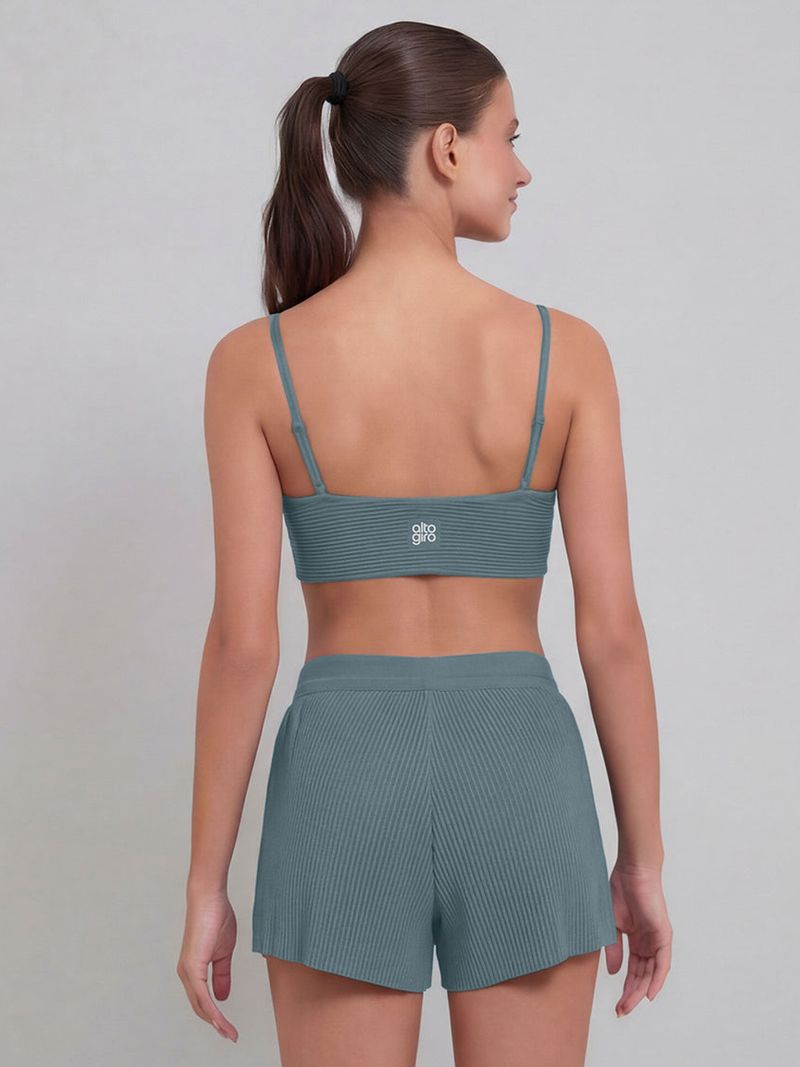 TOP PLISSADO ALTO GIRO Cor:Cinza;Tamanho:M 2
