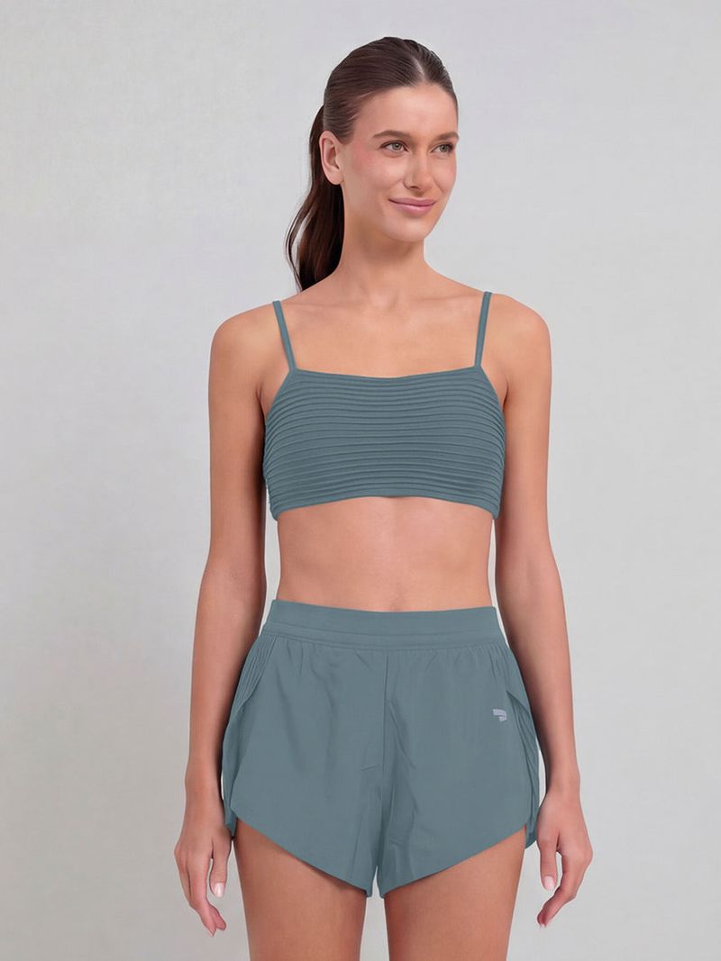 TOP PLISSADO ALTO GIRO Cor:Cinza;Tamanho:M 1