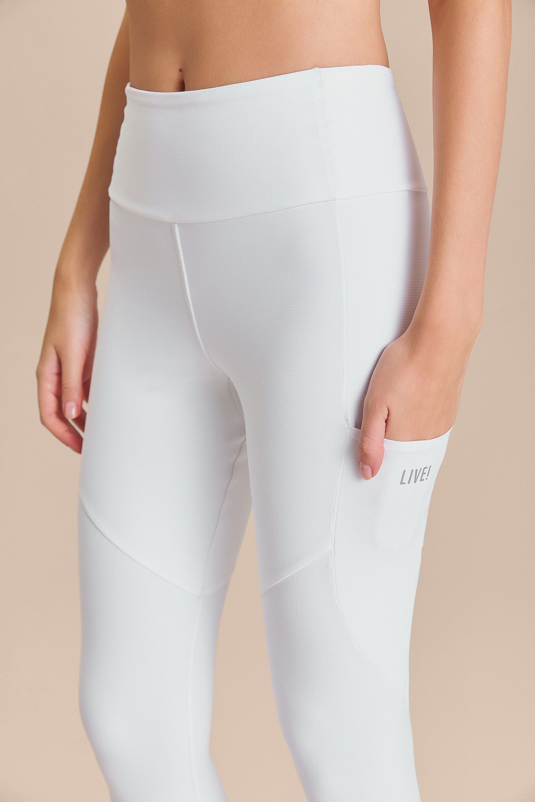 Legging Six Pockets Speed Cor:Branco;Tamanho:M 4