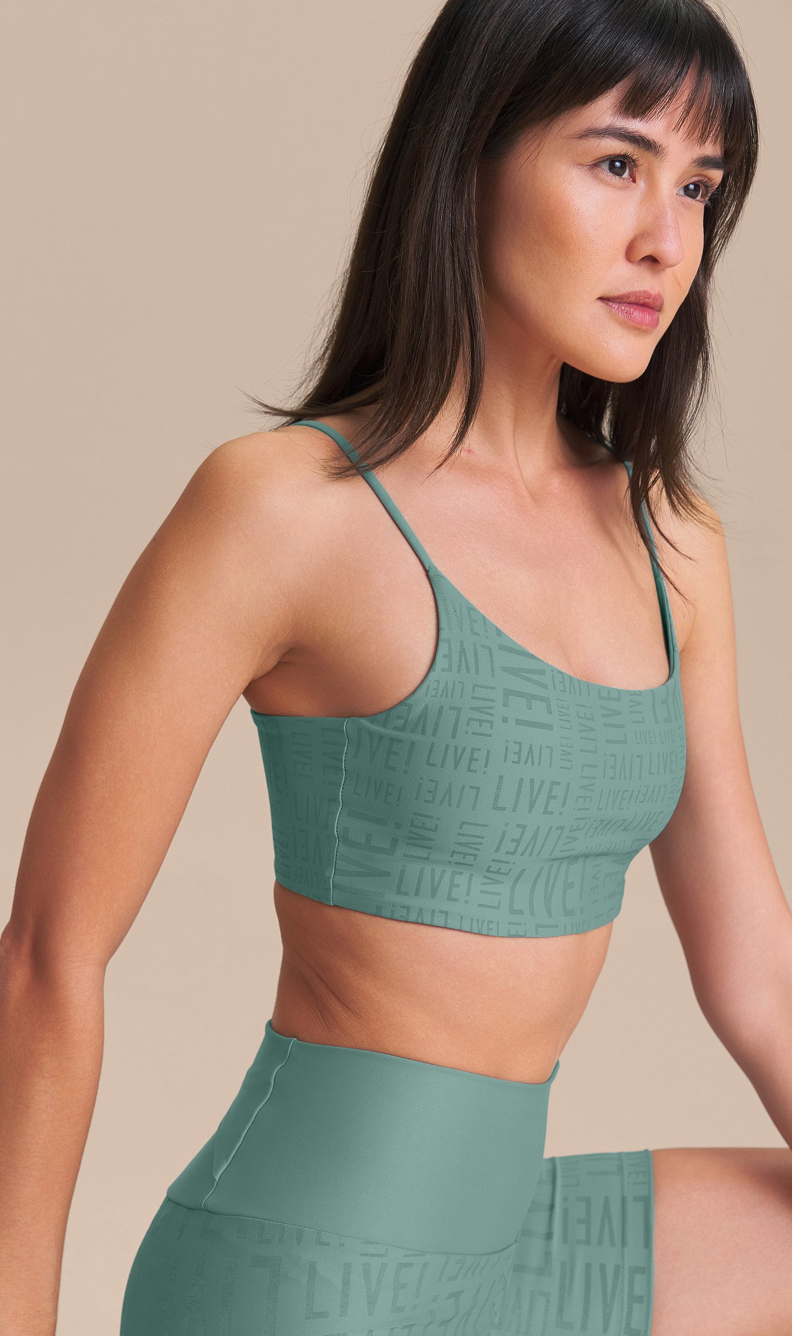 Top Curve LIVE Cor:Verde Menta;Tamanho:P