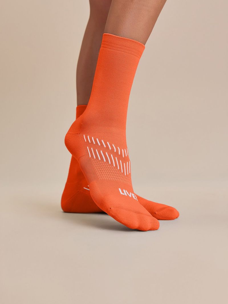Meia Reflex Run Long Unissex Cor:Laranja;Tamanho:33 A 38 1