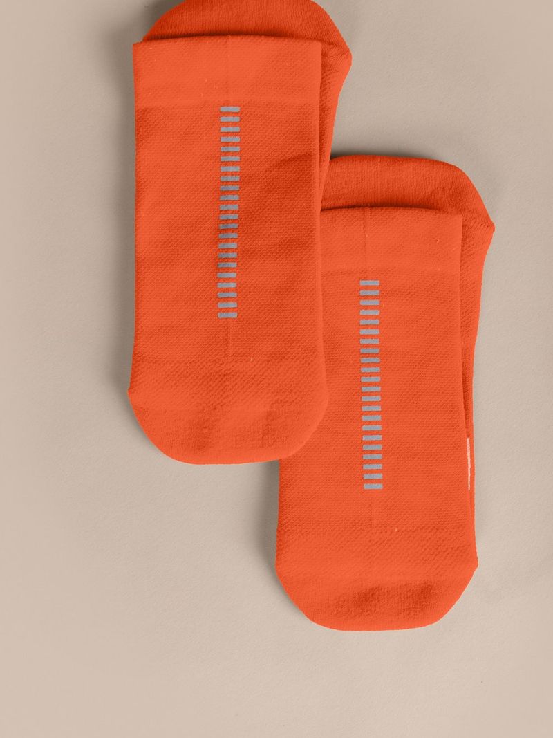 Meia Reflex Run Long Unissex Cor:Laranja;Tamanho:33 A 38 5