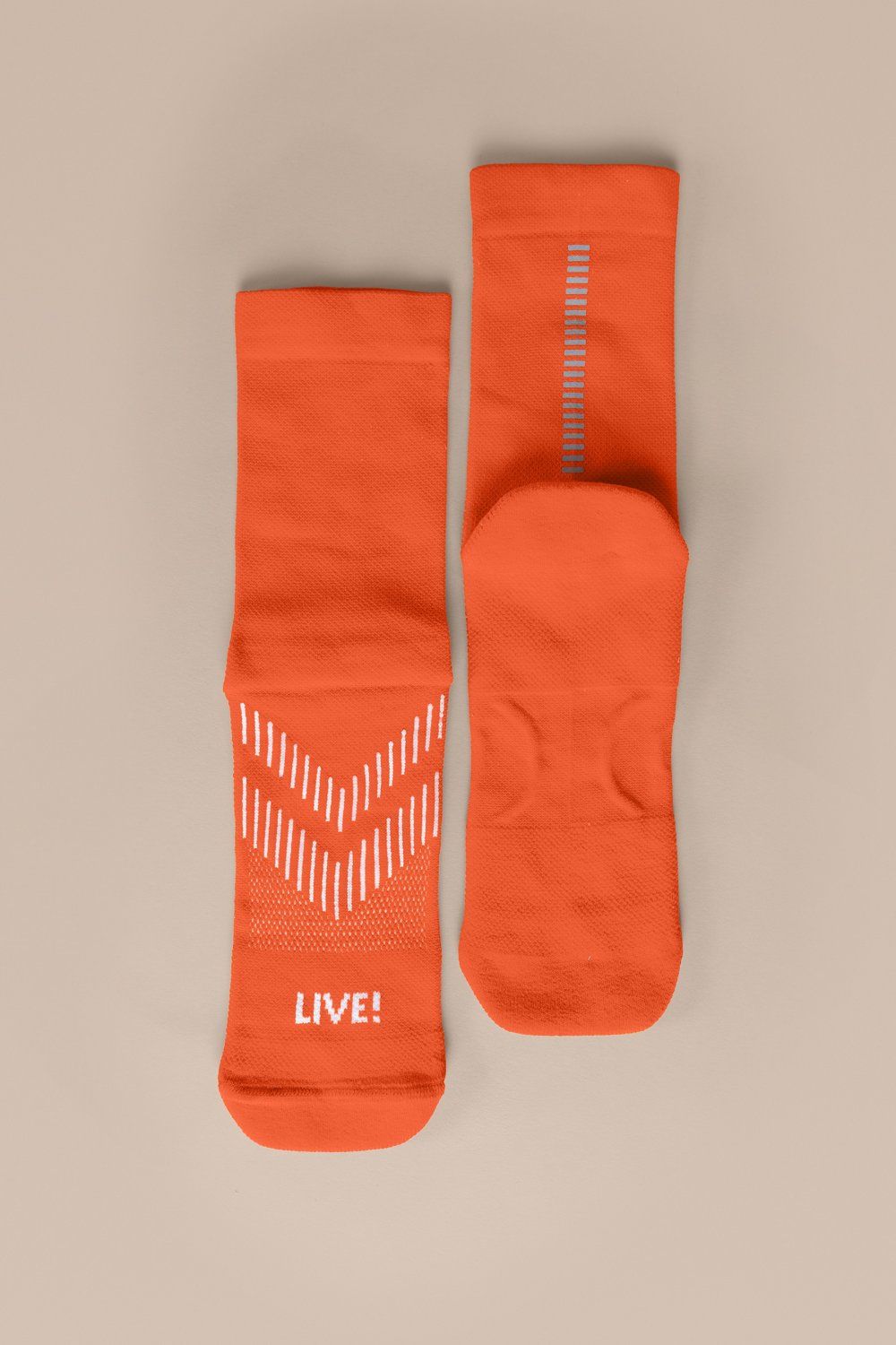 Meia Reflex Run Long Unissex Cor:Laranja;Tamanho:33 A 38 3