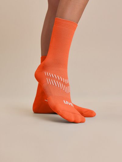 Meia Reflex Run Long Unissex Cor:Laranja;Tamanho:33 A 38