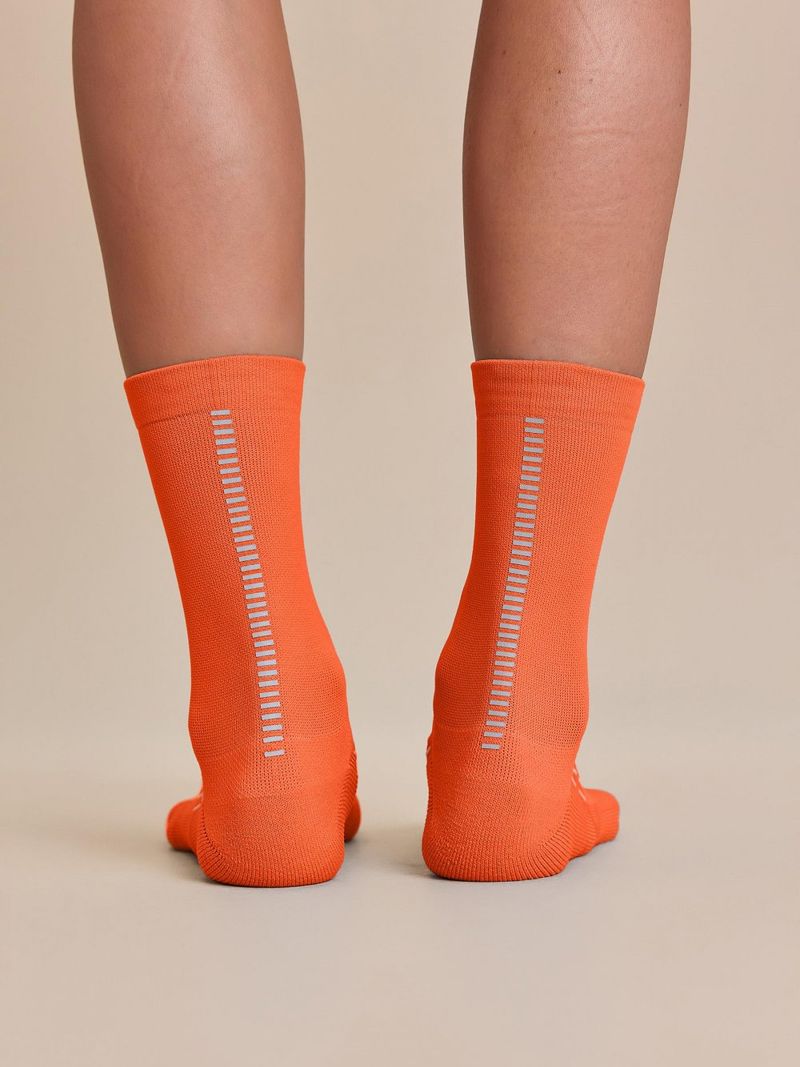 Meia Reflex Run Long Unissex Cor:Laranja;Tamanho:33 A 38 2