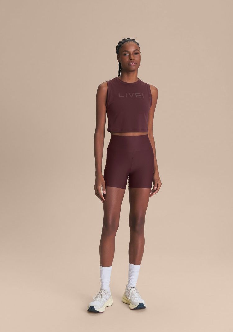 Regata Cropped LIVE Comfort Cor:Vinho;Tamanho:P 2