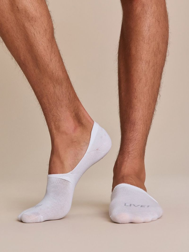 Meia Invisible Unissex Cor:Branco;Tamanho:33/38 3