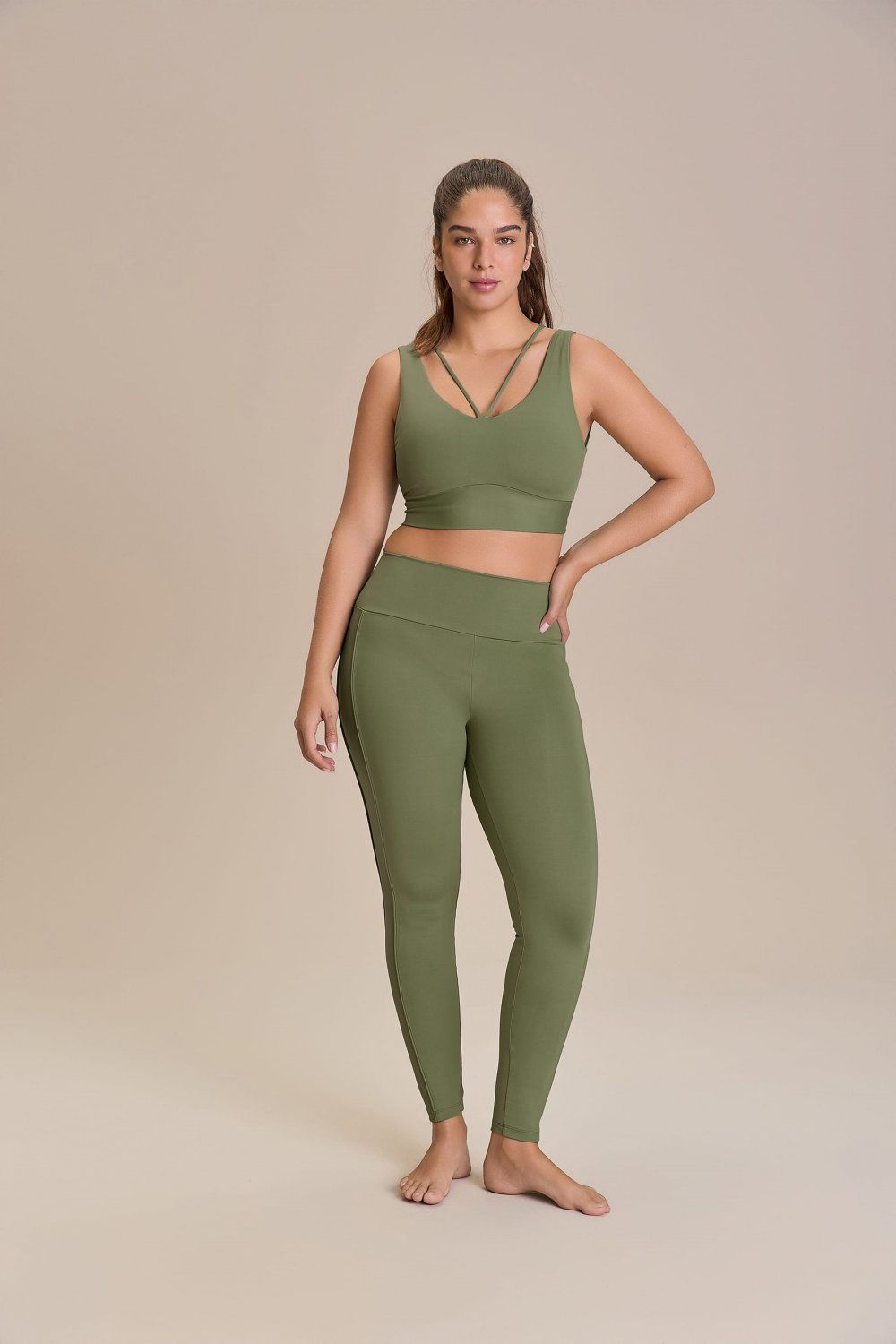 Calca Fuso Stripe ByNature Cor:Verde;Tamanho:P 1
