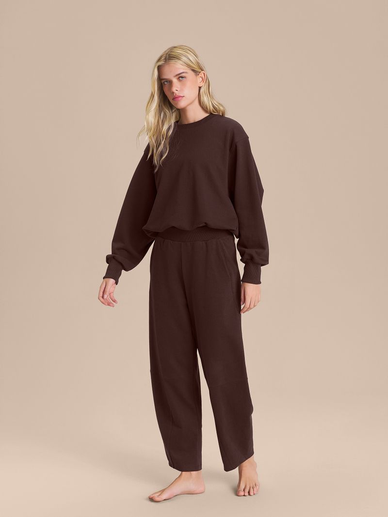 CALCA BALLOON EARTH KNIT Cor:Marrom;Tamanho:P 4