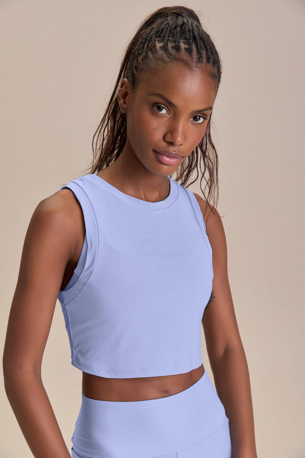 Regata Cropped Breezy Skin Cor:Azul Claro;Tamanho:G 1