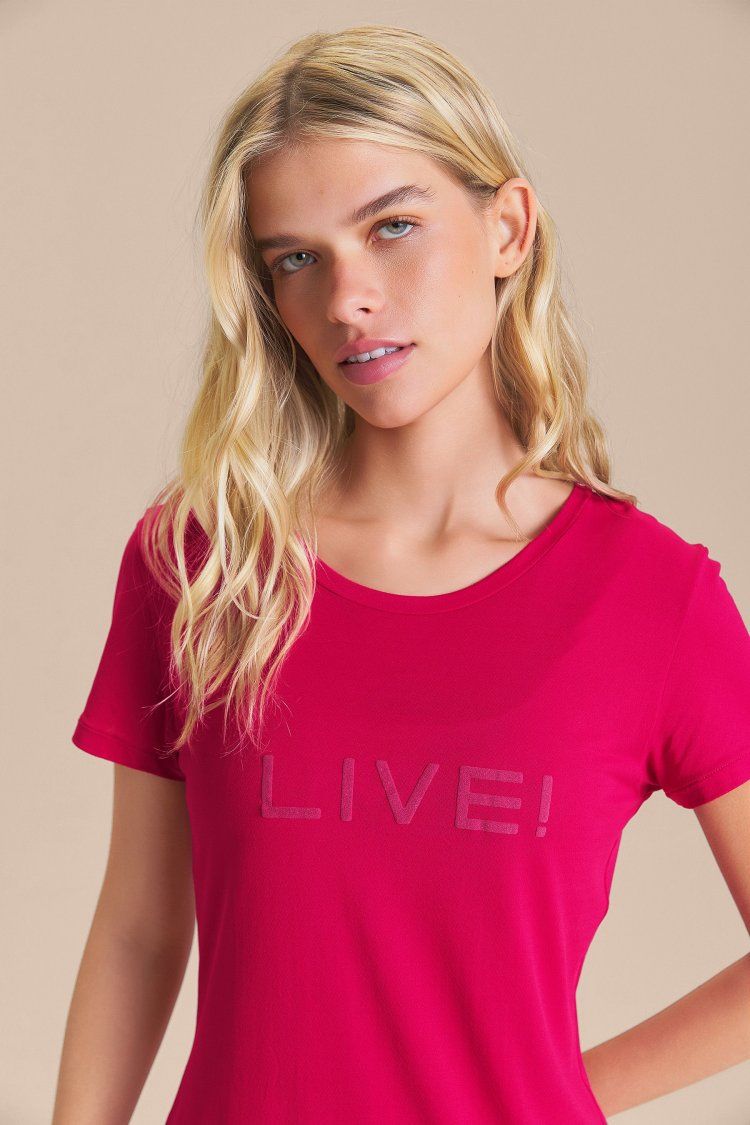 Camiseta LIVE Comfort Cor:Pink;Tamanho:P 2