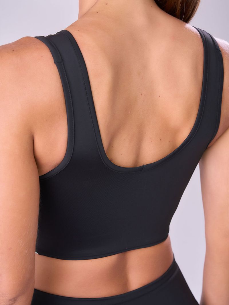 Top Signature Samba Reto Dupla Face Estampa Nara / Preto 8