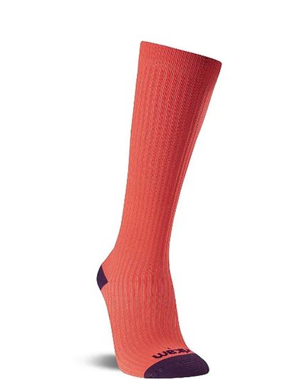 MEIA RIKAM LONGA LISTRA LARANJA NEON/AZUL MARINHO - 34/39