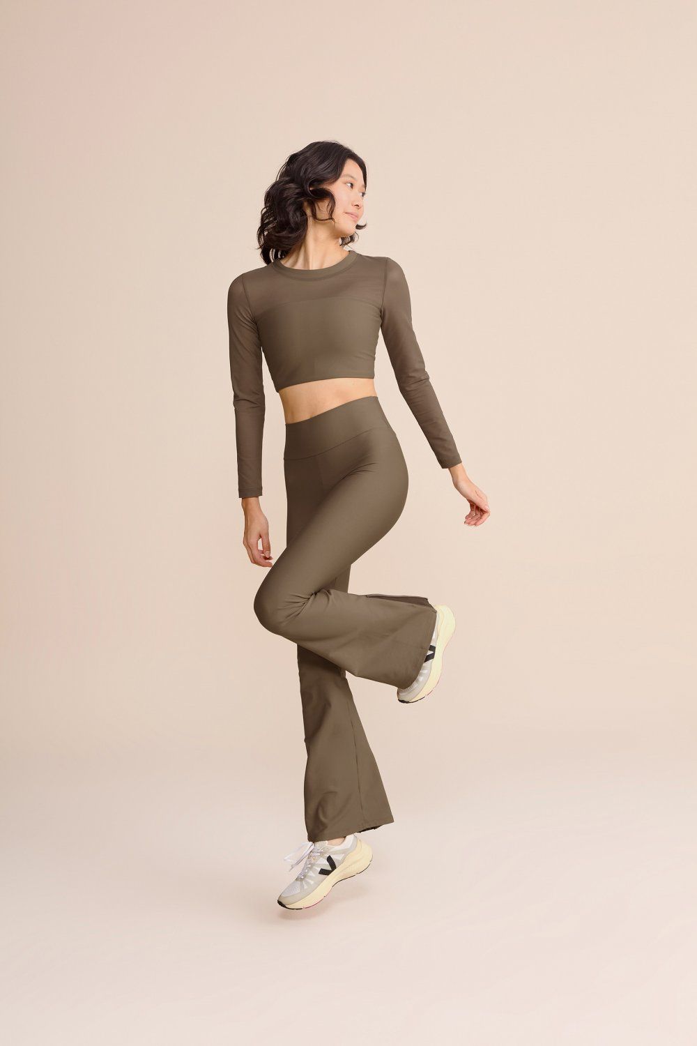 Calca Flare V Zip Tule Core