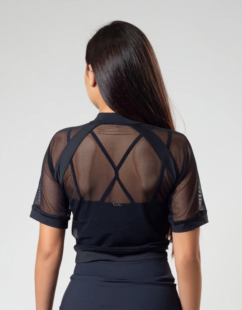 Cropped Telado Branco e Preto 2