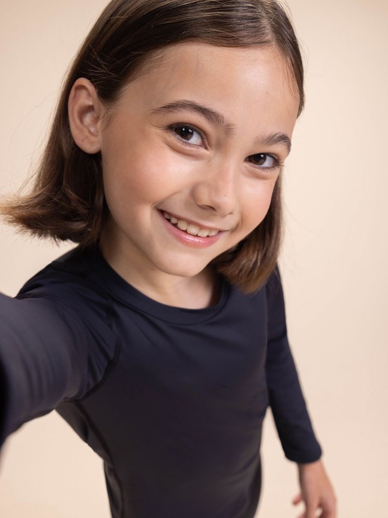 Camiseta ML Thermo Skin Kids Noir Black 4