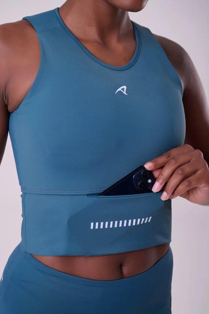 Top Cropped Grit Bossa Com Bolso