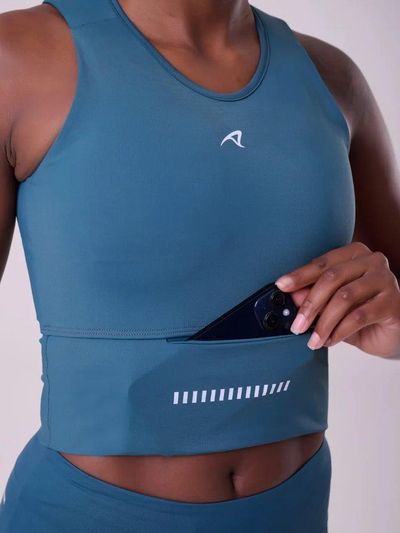 Top Cropped Grit Bossa Com Bolso