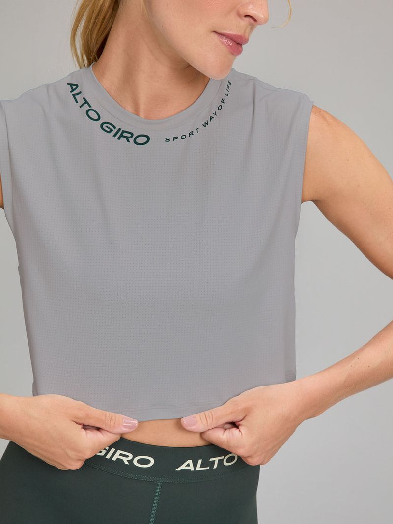 Regata Cropped Dry Estampa Gola 2
