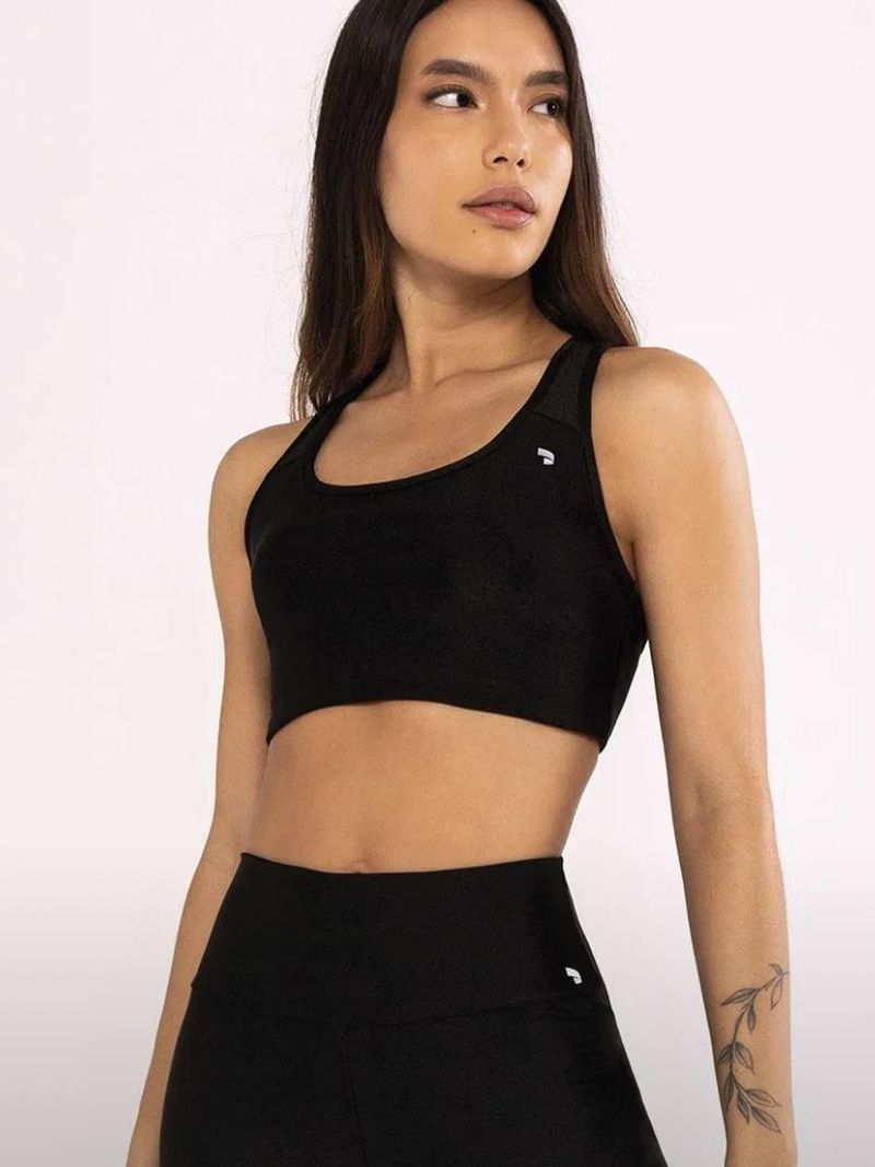 Top Atlanta Costas Nadador Preto 1