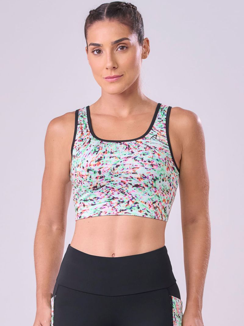 Top Signature Samba Reto Dupla Face Estampa Nara / Preto 11