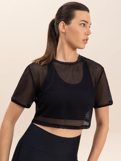 Blusa Cropped Bio Mesh