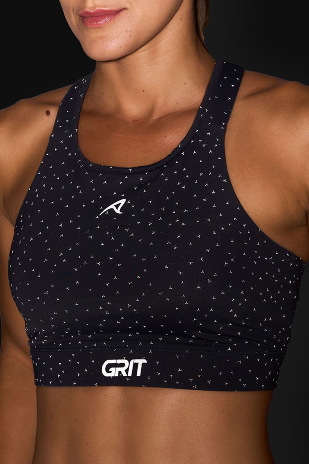 Top Grit Bossa Ajustavel 1 Bolso Nadador Reflect Preto Reflect